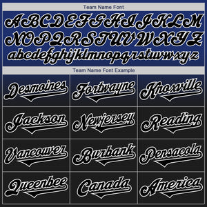 Custom Royal Black-White Authentic Fade Fashion Baseball Jersey