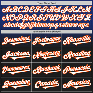 Custom Royal Black-Orange Authentic Fade Fashion Baseball Jersey