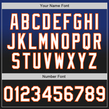 Load image into Gallery viewer, Custom Royal Black-Orange Authentic Fade Fashion Baseball Jersey

