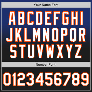 Custom Royal Black-Orange Authentic Fade Fashion Baseball Jersey