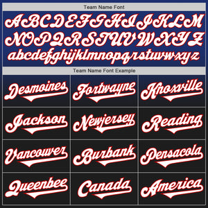 Custom Royal Black-Red Authentic Fade Fashion Baseball Jersey