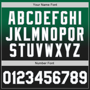 Custom Kelly Green Black-Gray Authentic Fade Fashion Baseball Jersey