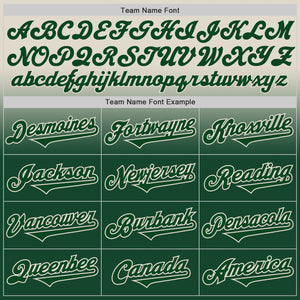 Custom Cream Green Authentic Fade Fashion Baseball Jersey