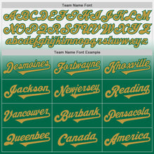 Load image into Gallery viewer, Custom White Old Gold-Kelly Green Authentic Fade Fashion Baseball Jersey
