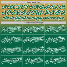 Load image into Gallery viewer, Custom Old Gold Kelly Green-White Authentic Fade Fashion Baseball Jersey

