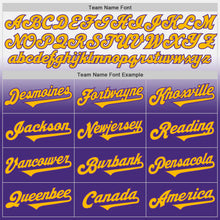 Charger l&#39;image dans la galerie, Custom White Gold-Purple Authentic Fade Fashion Baseball Jersey
