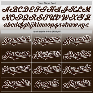 Custom White Brown Authentic Fade Fashion Baseball Jersey