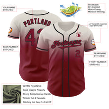 Charger l&#39;image dans la galerie, Custom Cream Crimson-Black Authentic Fade Fashion Baseball Jersey

