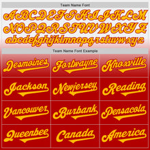 Load image into Gallery viewer, Custom White Gold-Red Authentic Fade Fashion Baseball Jersey
