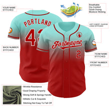 Load image into Gallery viewer, Custom Ice Blue Red-White Authentic Fade Fashion Baseball Jersey
