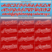 Load image into Gallery viewer, Custom Sky Blue Red-White Authentic Fade Fashion Baseball Jersey
