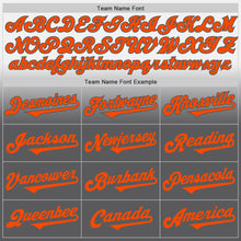 Load image into Gallery viewer, Custom White Orange-Steel Gray Authentic Fade Fashion Baseball Jersey
