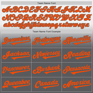 Custom White Orange-Steel Gray Authentic Fade Fashion Baseball Jersey
