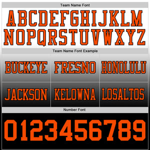 Custom White Orange-Black Mesh Authentic Fade Fashion Football Jersey