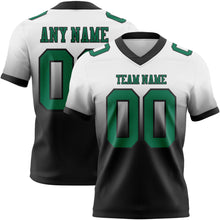 Load image into Gallery viewer, Custom White Kelly Green-Black Authentic Fade Fashion Football Jersey

