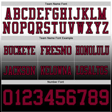 Загрузить изображение в средство просмотра галереи, Custom White Maroon-Black Authentic Fade Fashion Football Jersey
