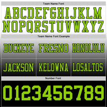 Load image into Gallery viewer, Custom White Neon Green-Black Authentic Fade Fashion Football Jersey
