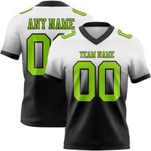 Load image into Gallery viewer, Custom White Neon Green-Black Authentic Fade Fashion Football Jersey
