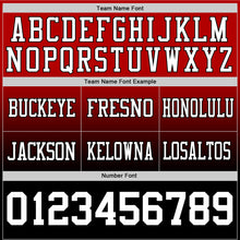 Load image into Gallery viewer, Custom Red White-Black Authentic Fade Fashion Football Jersey
