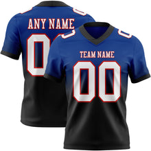 Load image into Gallery viewer, Custom Royal White Black-Red Authentic Fade Fashion Football Jersey
