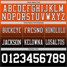 Load image into Gallery viewer, Custom Orange White-Black Authentic Fade Fashion Football Jersey
