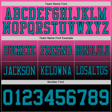 Загрузить изображение в средство просмотра галереи, Custom Pink Teal-Black Authentic Fade Fashion Football Jersey
