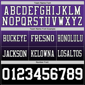 Custom Purple White-Black Authentic Fade Fashion Football Jersey