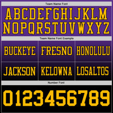 Charger l&#39;image dans la galerie, Custom Purple Gold-Black Authentic Fade Fashion Football Jersey
