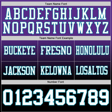 Load image into Gallery viewer, Custom Purple White Black-Teal Authentic Fade Fashion Football Jersey
