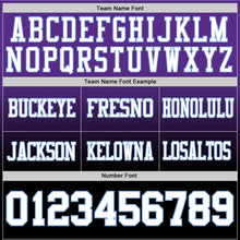 Load image into Gallery viewer, Custom Purple White Black-Light Blue Authentic Fade Fashion Football Jersey
