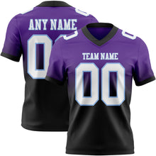 Load image into Gallery viewer, Custom Purple White Black-Light Blue Authentic Fade Fashion Football Jersey
