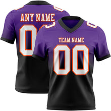 Charger l&#39;image dans la galerie, Custom Purple White Black-Orange Authentic Fade Fashion Football Jersey
