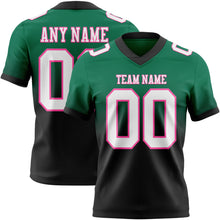 Load image into Gallery viewer, Custom Kelly Green White Black-Pink Authentic Fade Fashion Football Jersey
