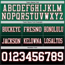 Load image into Gallery viewer, Custom Kelly Green White Black-Red Authentic Fade Fashion Football Jersey
