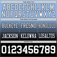 Load image into Gallery viewer, Custom Light Blue White-Black Authentic Fade Fashion Football Jersey
