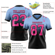 Load image into Gallery viewer, Custom Light Blue Pink-Black Authentic Fade Fashion Football Jersey

