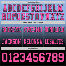 Load image into Gallery viewer, Custom Light Blue Pink-Black Authentic Fade Fashion Football Jersey
