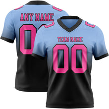 Load image into Gallery viewer, Custom Light Blue Pink-Black Authentic Fade Fashion Football Jersey
