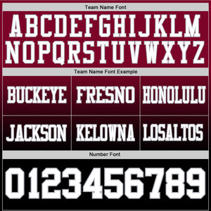Custom Maroon White Black-Gray Mesh Authentic Fade Fashion Football Jersey