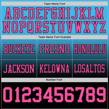Load image into Gallery viewer, Custom Sky Blue Pink-Black Authentic Fade Fashion Football Jersey
