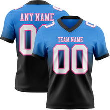 Загрузить изображение в средство просмотра галереи, Custom Powder Blue White Black-Pink Authentic Fade Fashion Football Jersey
