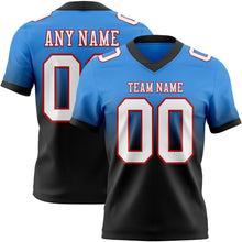 Загрузить изображение в средство просмотра галереи, Custom Powder Blue White Black-Red Authentic Fade Fashion Football Jersey
