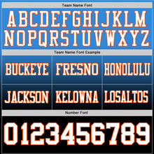 Laden Sie das Bild in den Galerie-Viewer, Custom Powder Blue White Black-Orange Authentic Fade Fashion Football Jersey
