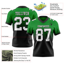 Загрузить изображение в средство просмотра галереи, Custom Grass Green White-Black Authentic Fade Fashion Football Jersey
