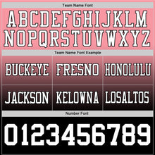 Load image into Gallery viewer, Custom Medium Pink White-Black Authentic Fade Fashion Football Jersey
