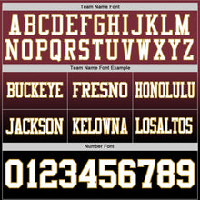 Charger l&#39;image dans la galerie, Custom Burgundy White Black-Old Gold Authentic Fade Fashion Football Jersey
