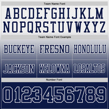 Charger l&#39;image dans la galerie, Custom White Navy Mesh Authentic Fade Fashion Football Jersey
