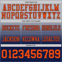 Charger l&#39;image dans la galerie, Custom Gray Orange-Navy Authentic Fade Fashion Football Jersey
