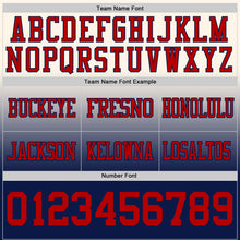 Load image into Gallery viewer, Custom Cream Red-Navy Authentic Fade Fashion Football Jersey
