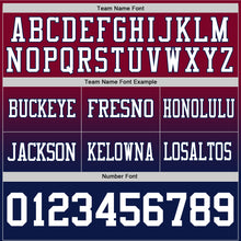 Charger l&#39;image dans la galerie, Custom Maroon White-Navy Mesh Authentic Fade Fashion Football Jersey
